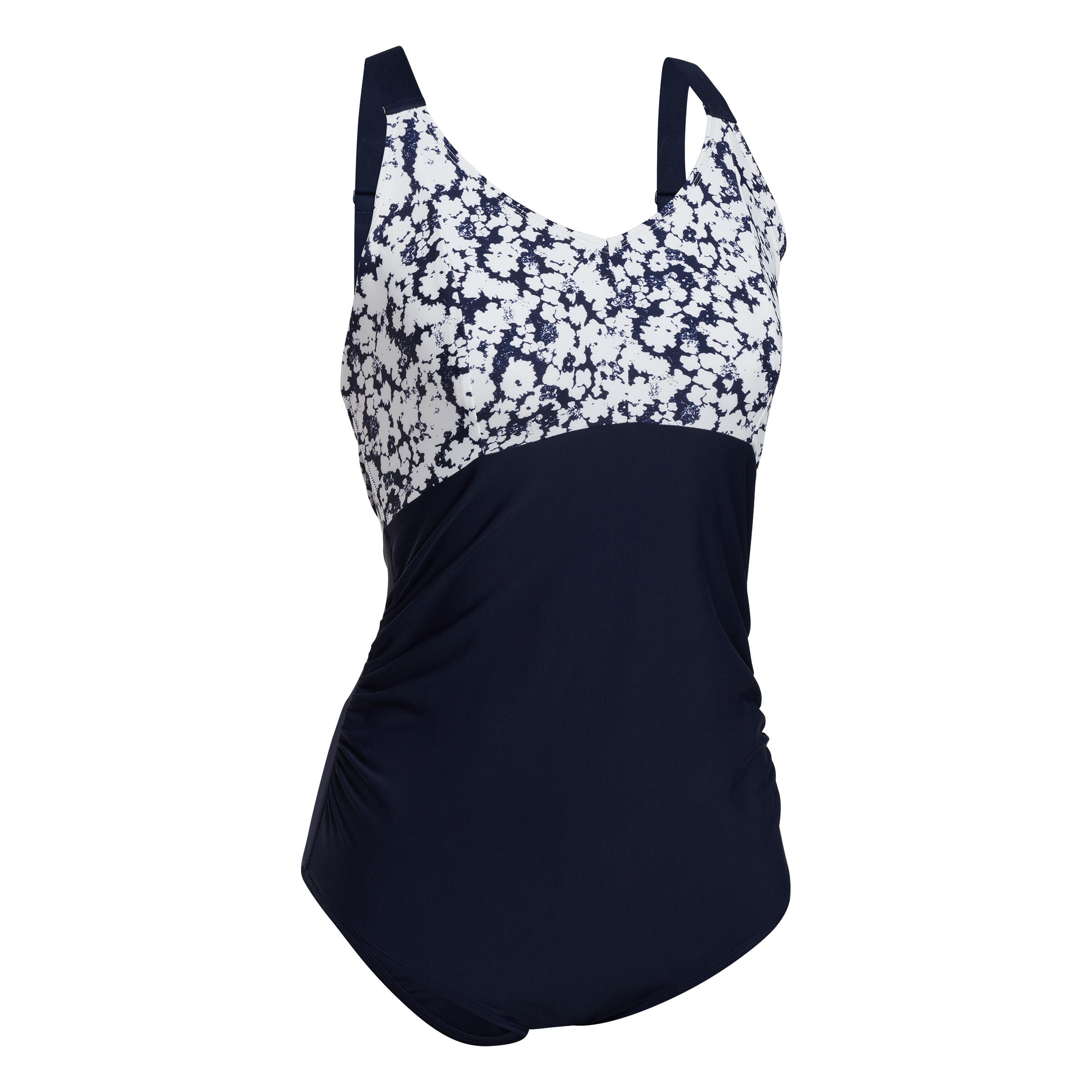Bañador Mujer aquagym premamá azul marino blanco 6/10