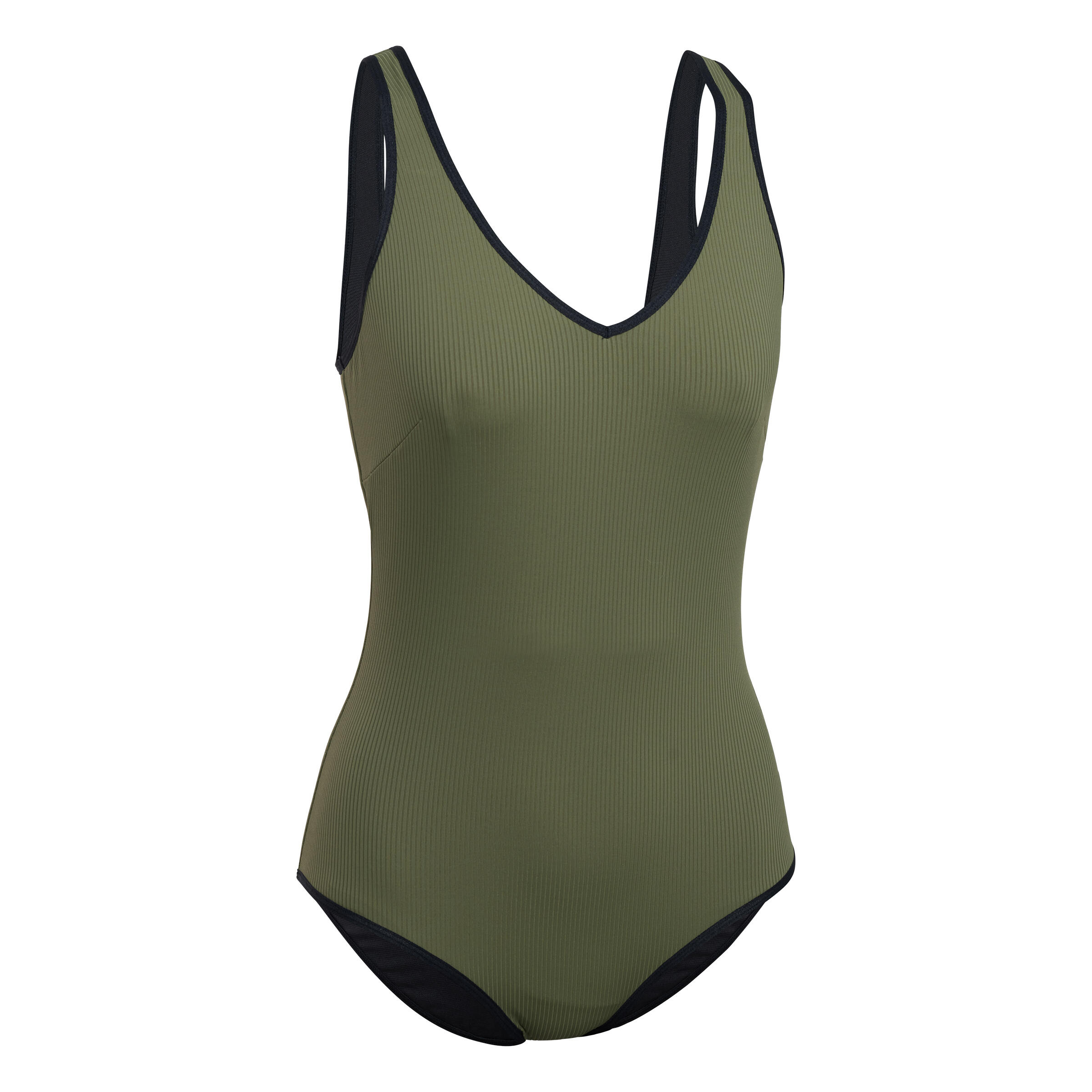 Women's Aquafit 1-piece Swimsuit Ines - Khaki 9/9