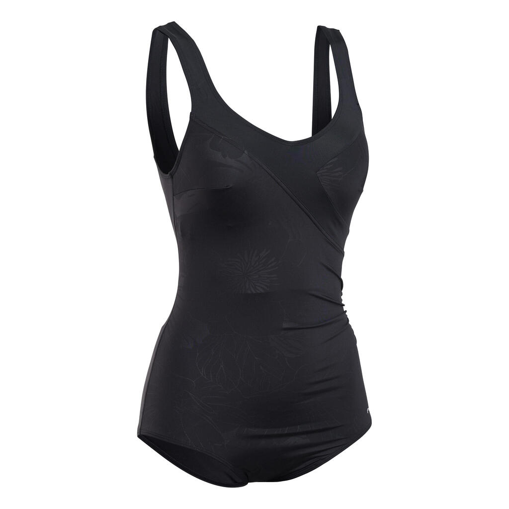 Vestido de baño enterizo de aquagym para mujer Nabaiji Karli negro