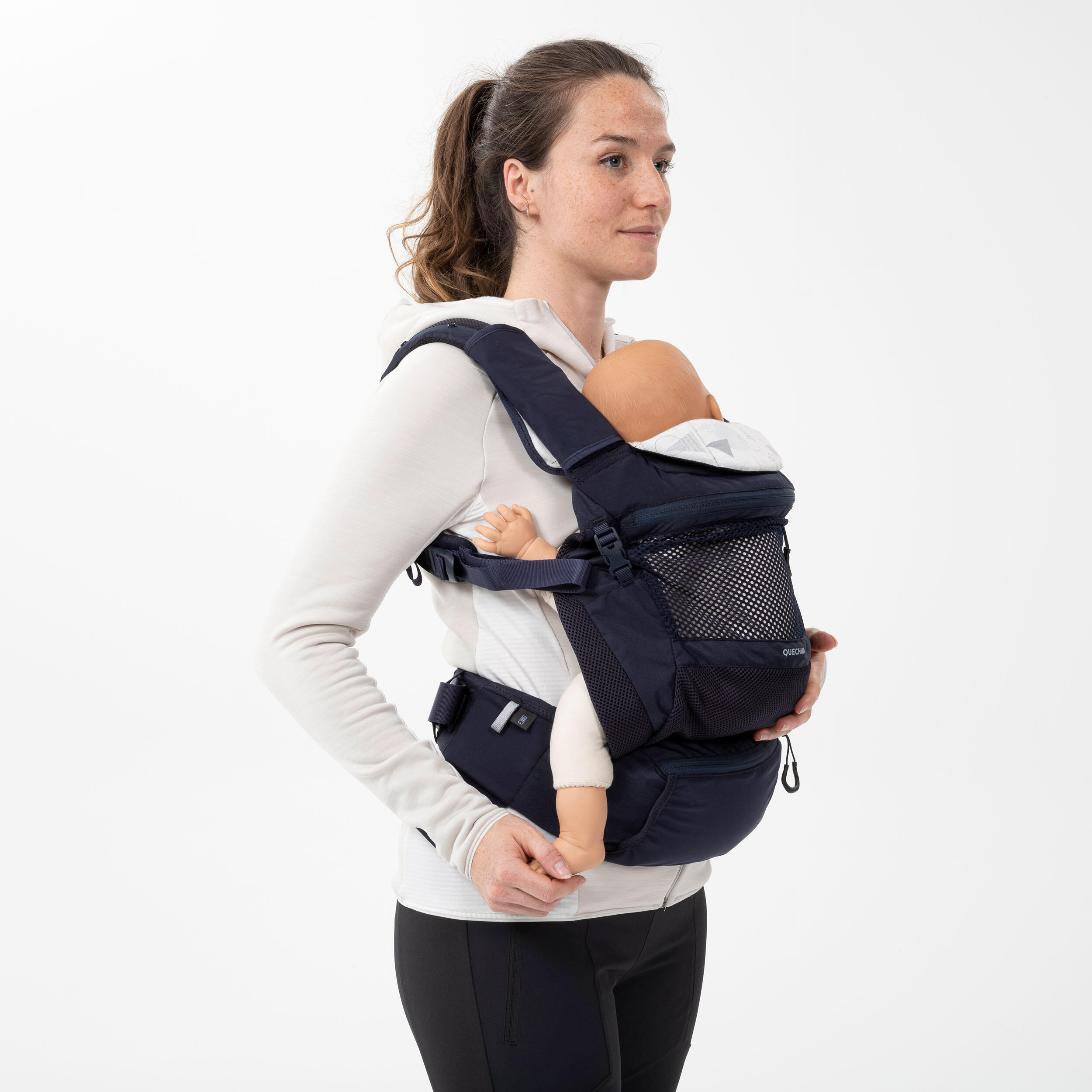 Physiological Baby Carrier from 9 months to 15 kg - MH500 Navy Blue 4/15