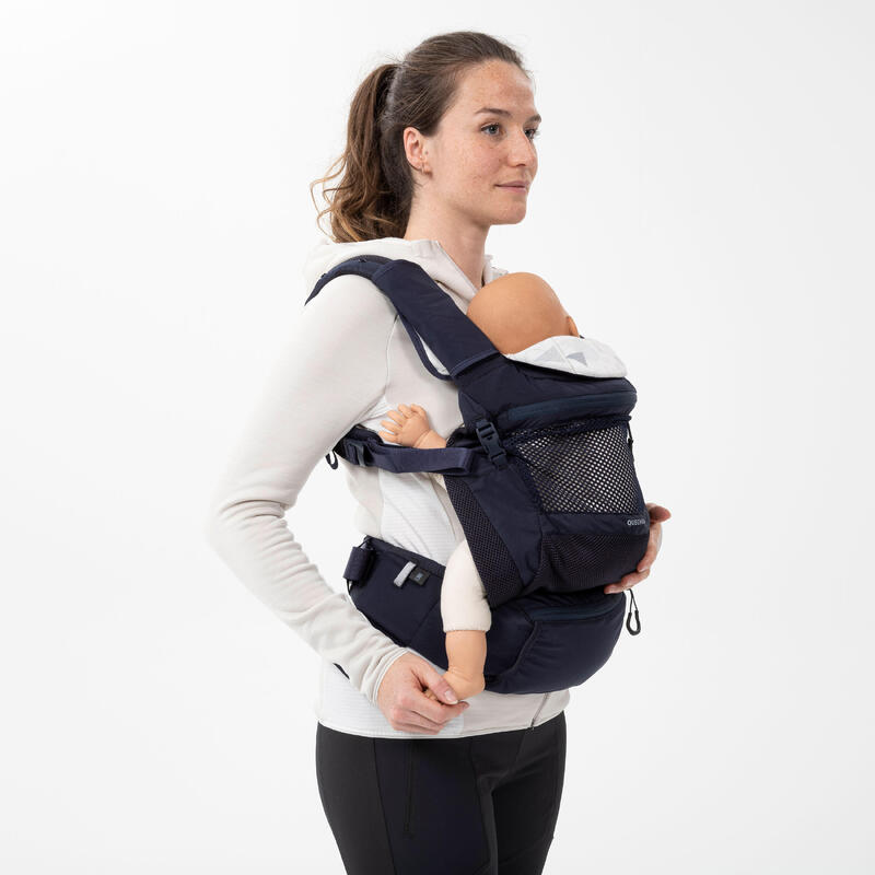 Porteo seguro y cuidado de la mochila ergonómica portabebés