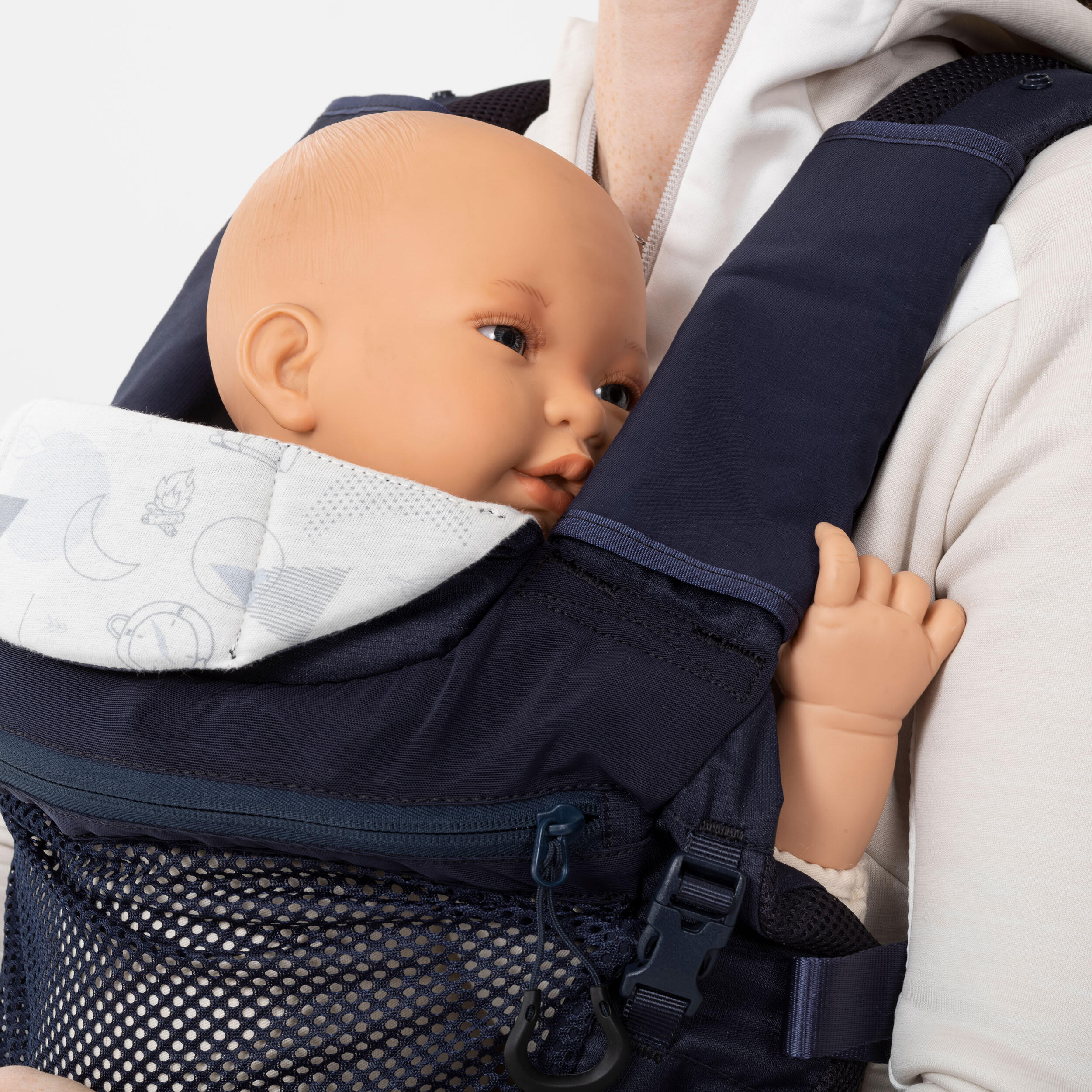 Physiological Baby Carrier from 9 months to 15 kg - MH500 Navy Blue 15/15