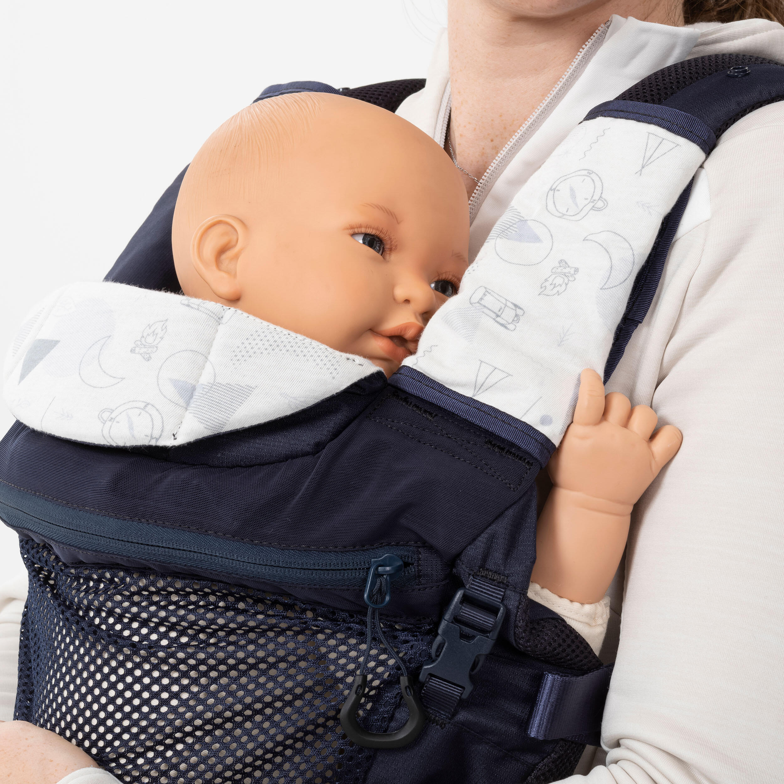 Physiological Baby Carrier from 9 months to 15 kg - MH500 Navy Blue 13/15