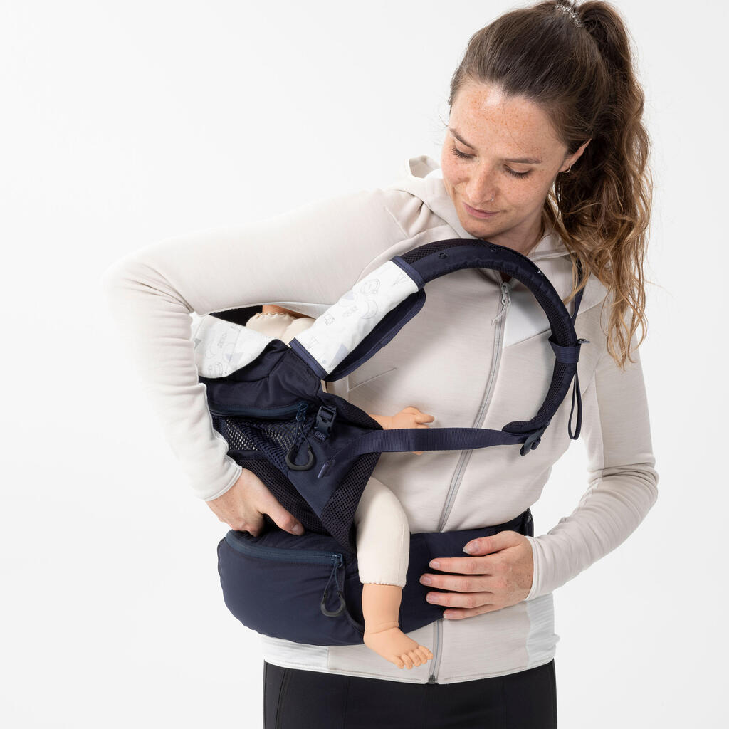 Babytrage physiologisch ab 9 Monate bis 15 kg Bergwandern - MH500 marineblau