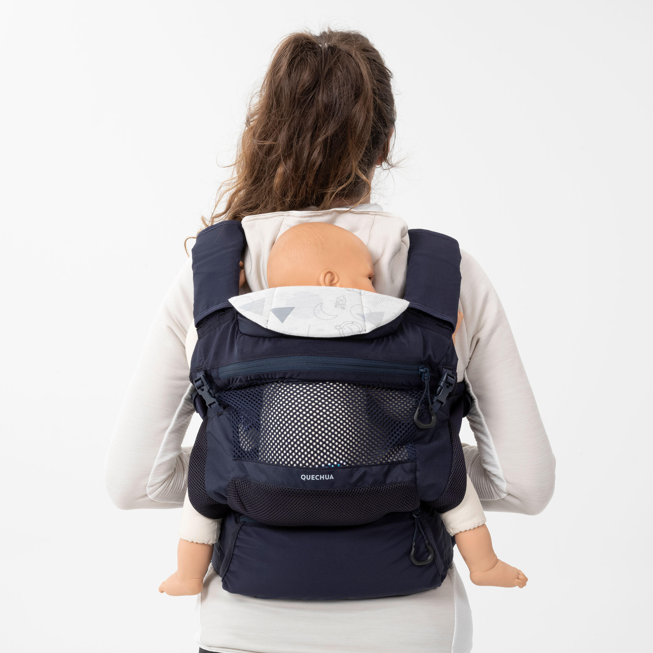 Physiological Baby Carrier from 9 months to 15 kg - MH500 Navy Blue 5/15
