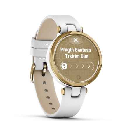 Lily GPS Smartwatch Light Gold/White Leather