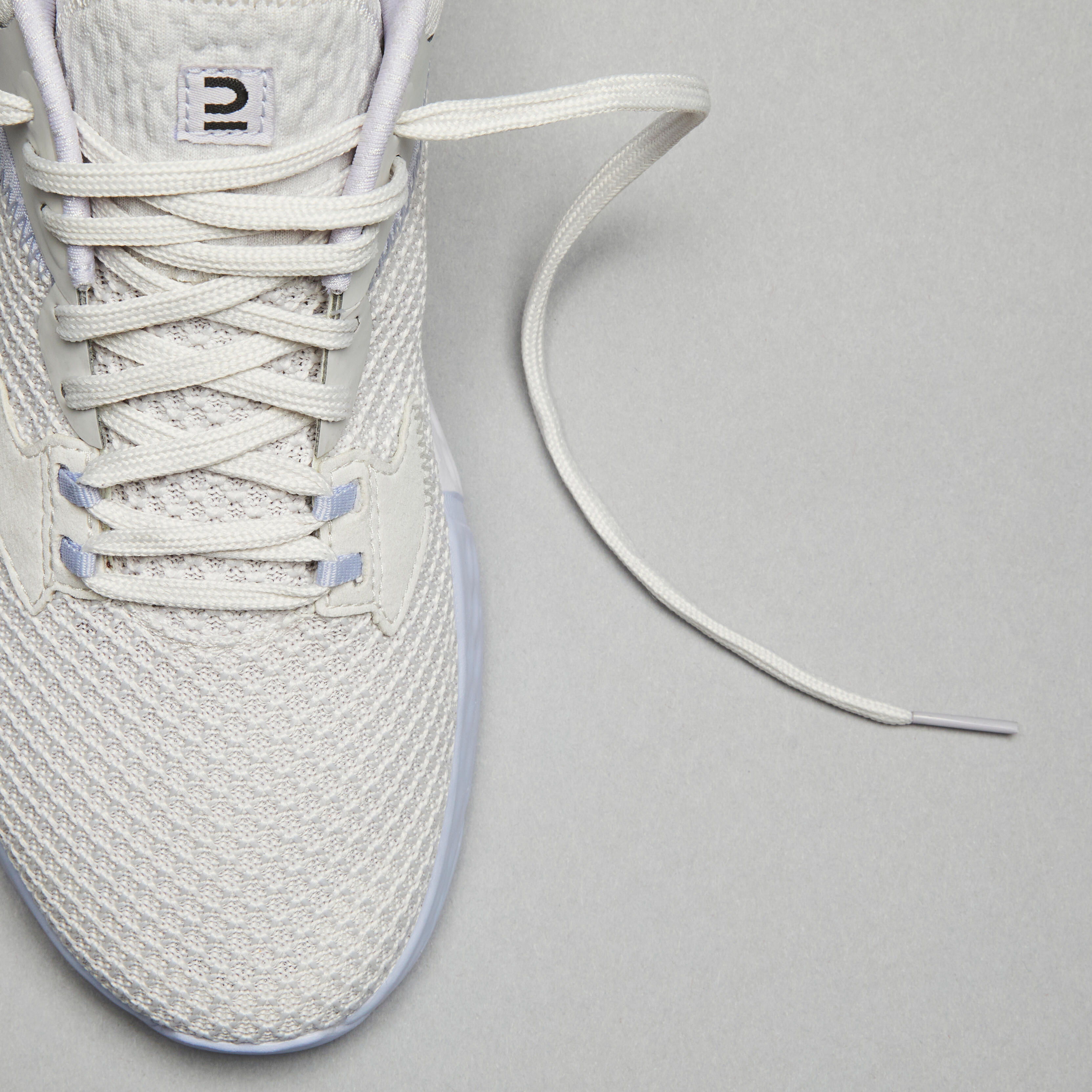 Women's Mixed Upper Gym Shoes FSH 520 White Lunar grey, sweet purple Domyos Decathlon