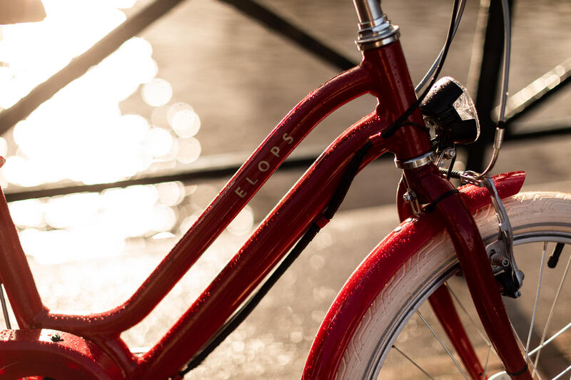 Kinderfahrrad City Bike 20 Zoll Elops 900 rot