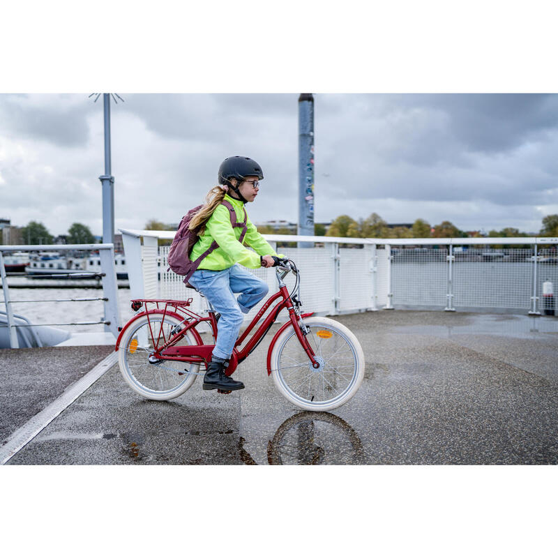 Regenjas voor op de fiets kinderen 100 geel