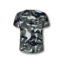 Short-sleeved hunting T-shirt 100 WL V1 - grey camouflage