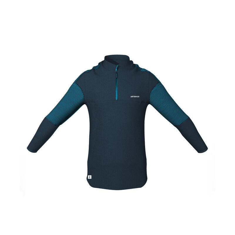 T-shirt de tennis manches longues garcon - TTS TH500 turquoise