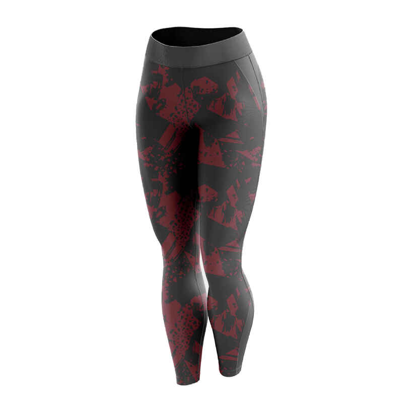 Tennis Leggings Damen Dry TH 900 schwarz/lila Tennis Leggings Damen Dry TH 900 schwarz/lila