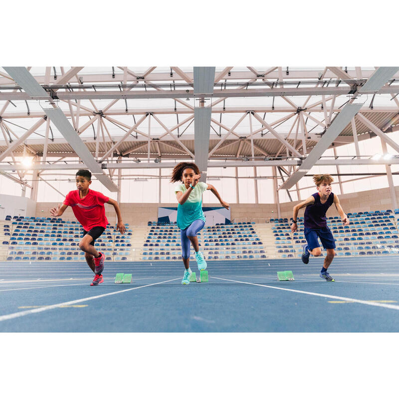 Calções de Corrida e Atletismo AT 500 Rapaz Azul Vermelho