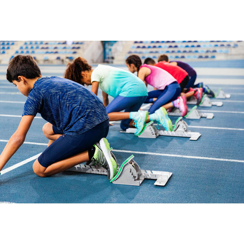 Dětské boty na atletiku Kiprun Fast černo-žluté 