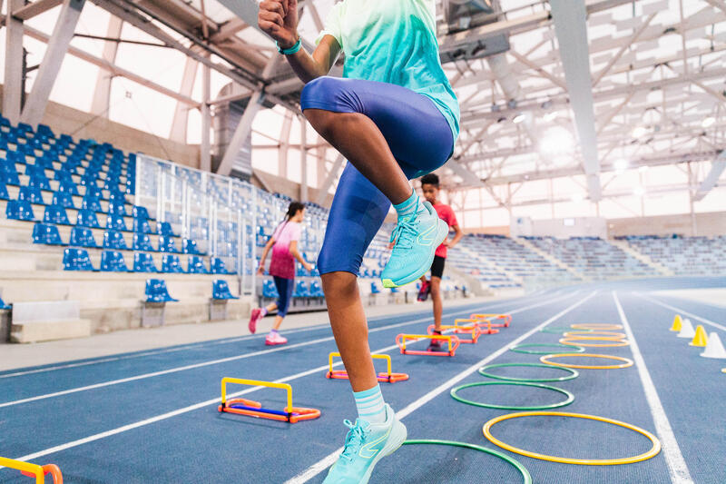 Chaussures de running Enfant - Kiprun fast turquoises