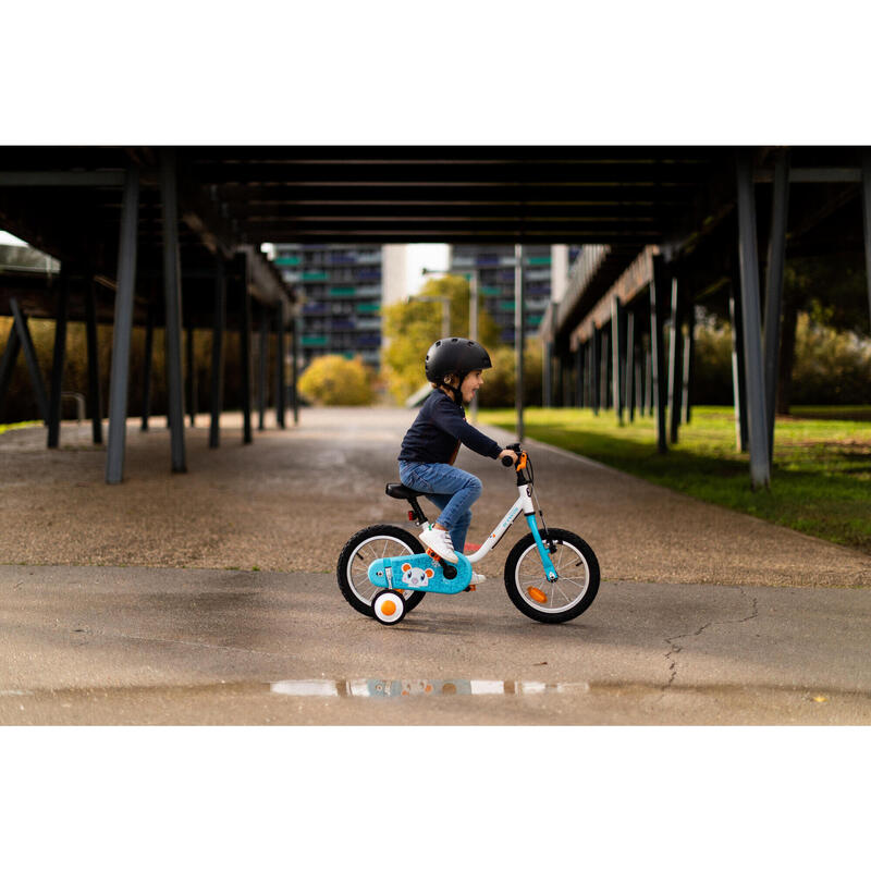 BTWIN 100 Artic 14 Jant 3-5 Yaş Beyaz-Mavi Çocuk Bisikleti