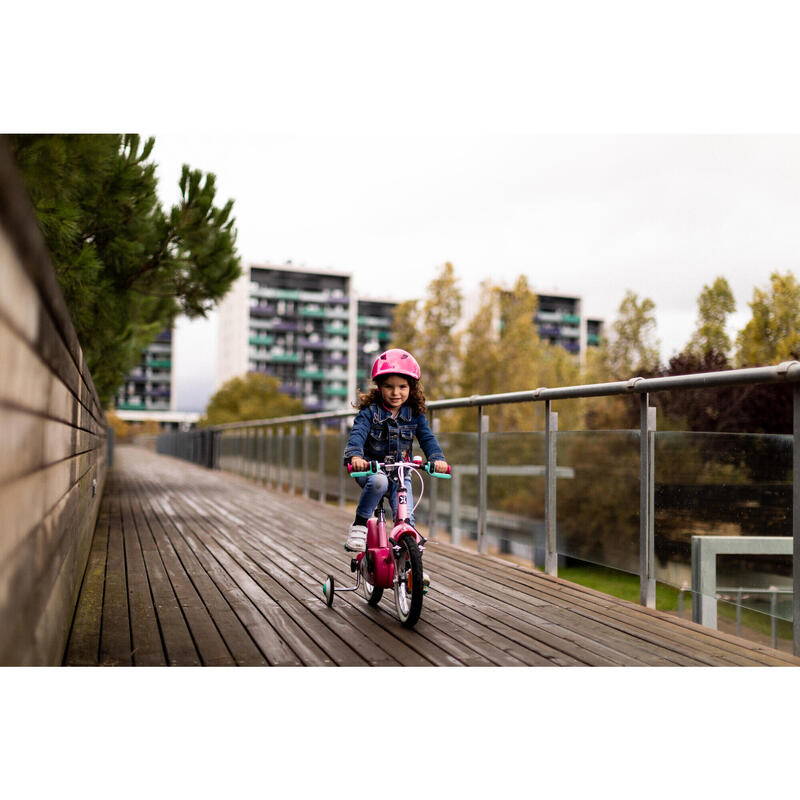 Bicicleta niños 14 pulgadas Btwin 500 unicornio rosa 3-4,5 años