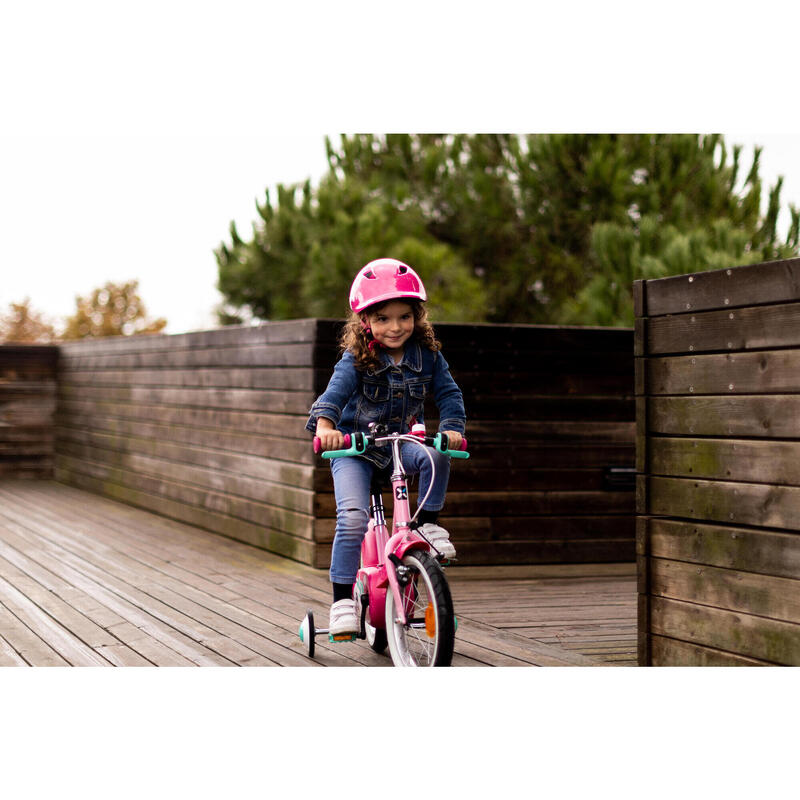 Bicicleta niños 14 pulgadas Btwin 500 unicornio rosa 3-4,5 años