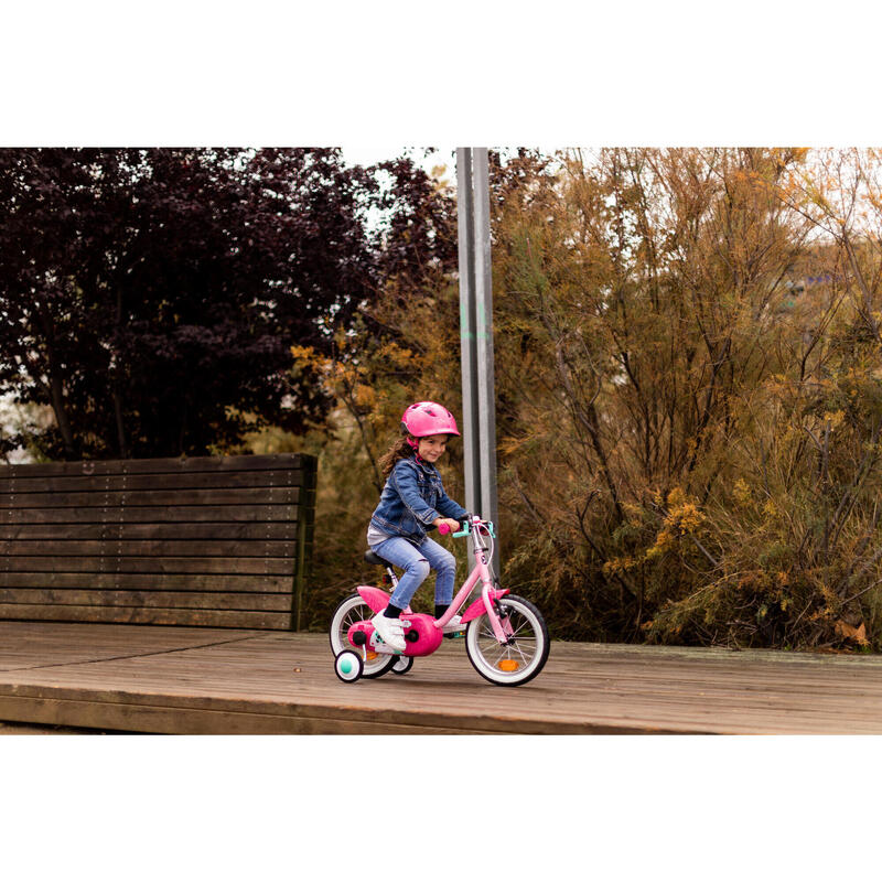 Bicicleta niños 14 pulgadas Btwin 500 unicornio rosa 3-4,5 años