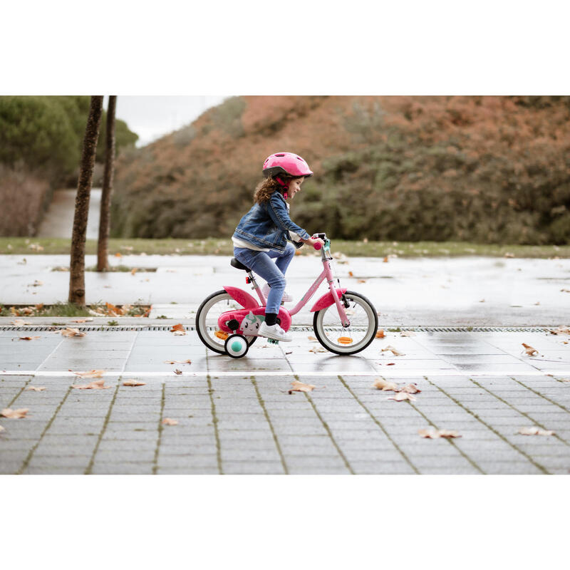 Bicicleta niños 14 pulgadas Btwin 500 unicornio rosa 3-4,5 años