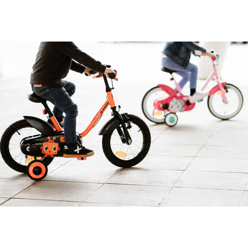Bicicleta de niños 14 pulgadas Btwin 500 Monsters negra 3-4,5 años