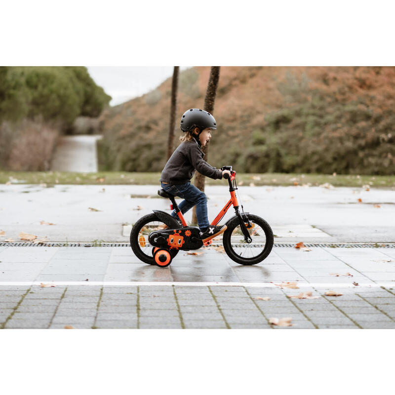 Bicicleta niños 16 pulgadas Btwin 500 Robot naranja 4,5-6 años