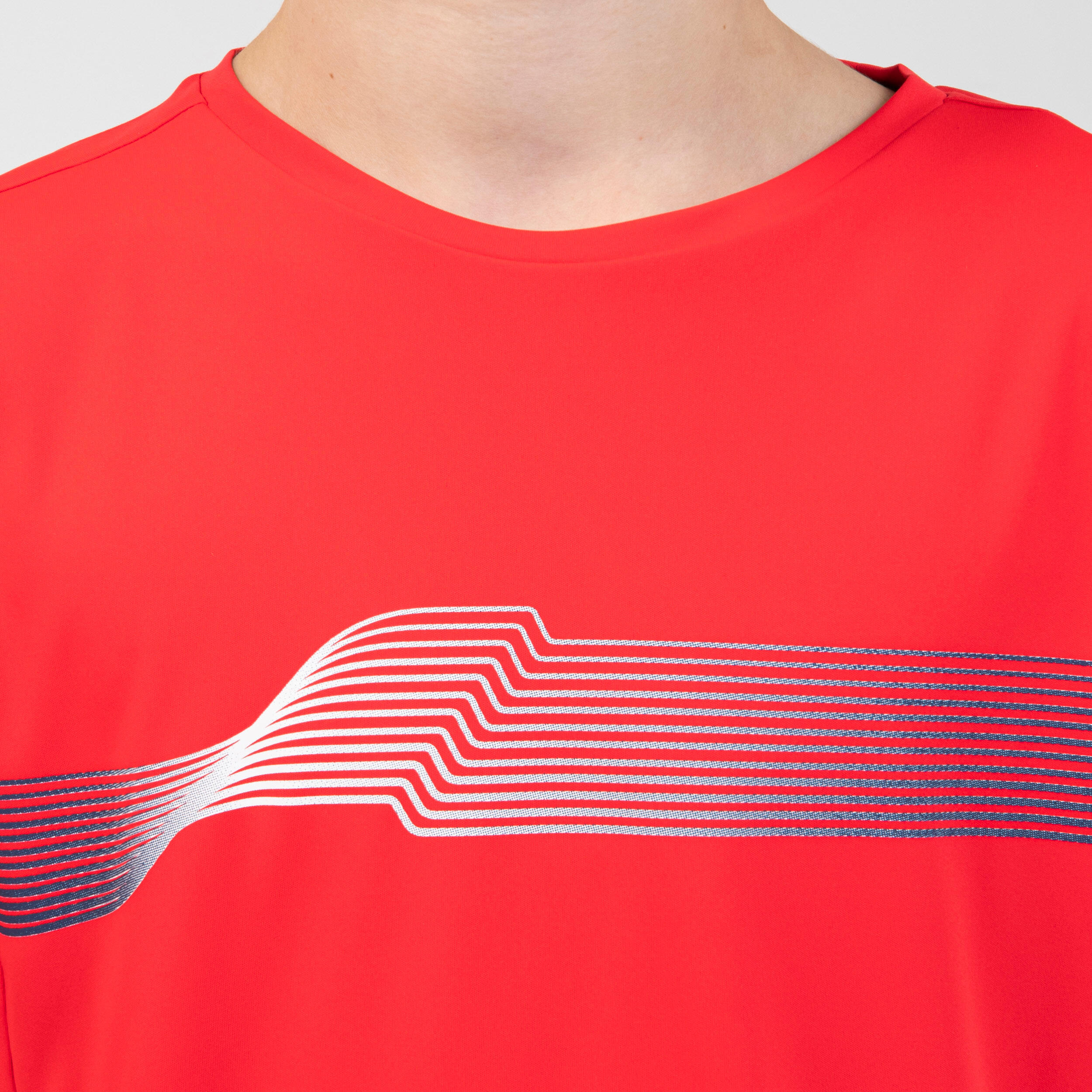 AT300 Kiprun Track Kid's Running and Athletics T-Shirt Red 3/13