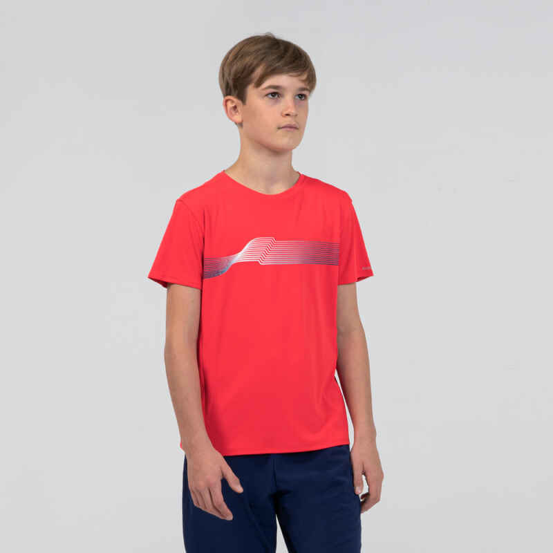 AT300 Kiprun Track Kid's Running and Athletics T-Shirt Red