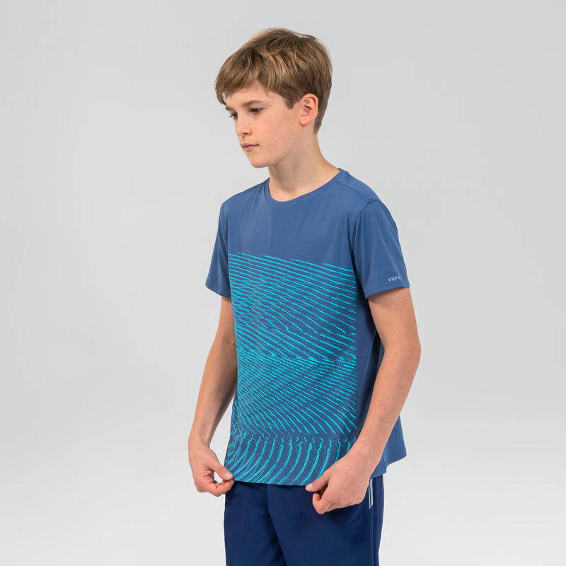Tee-Shirt enfant de running et d'athlétisme AT 300 Kiprun bleu