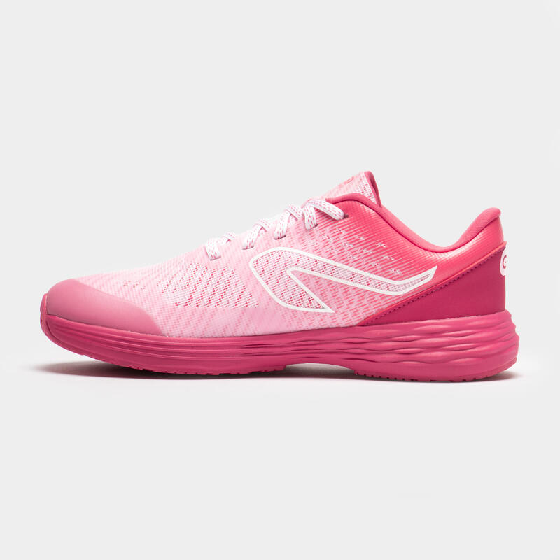 Chaussures de running Enfant - Kiprun fast roses et blanches