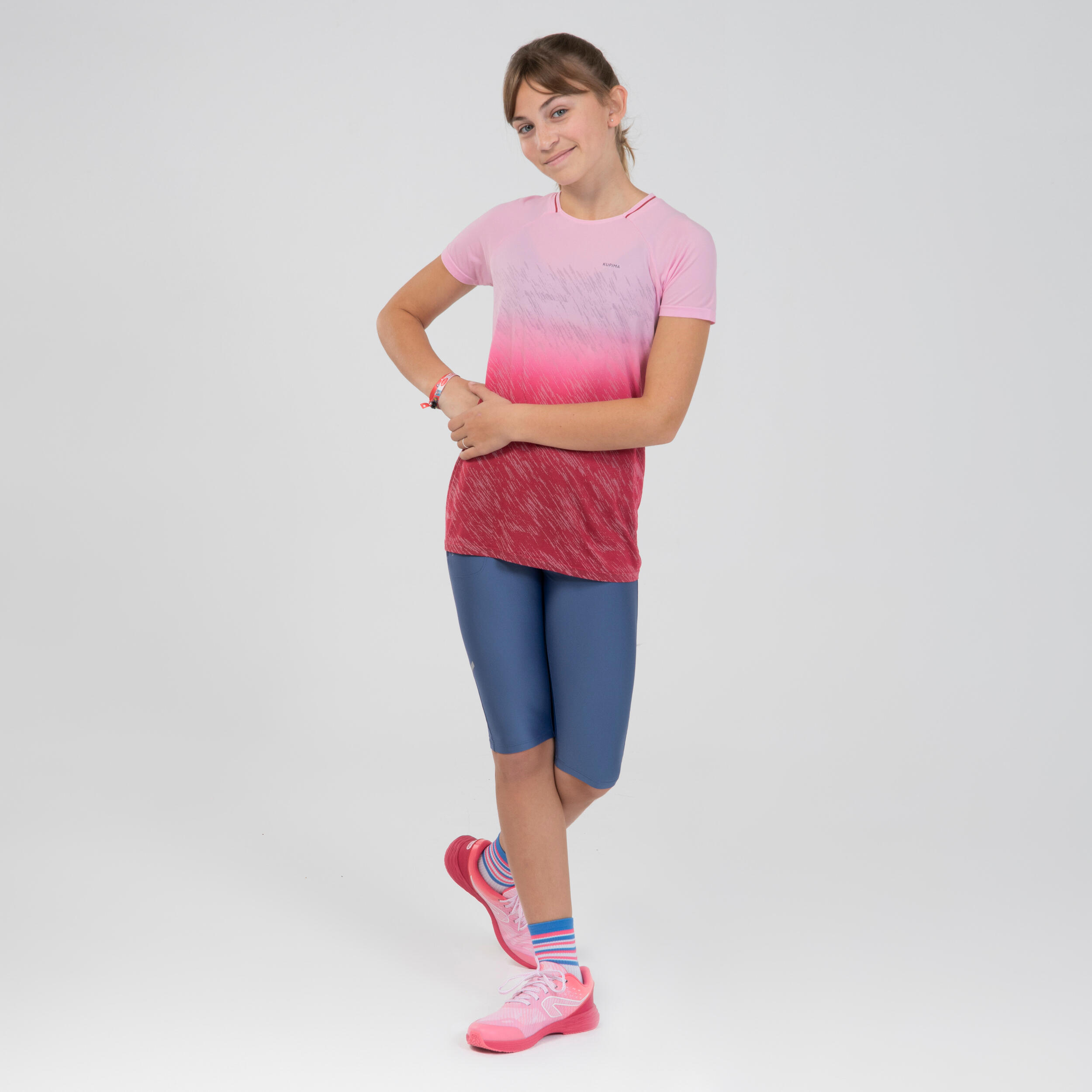 Corsaire running Enfant -Kiprun DRY denim 9/18