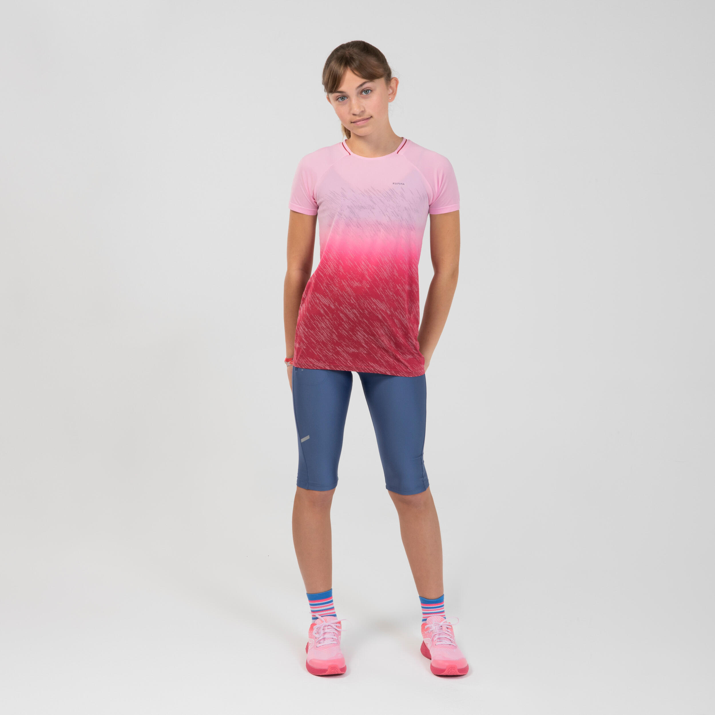 Corsaire running Enfant -Kiprun DRY denim 3/18