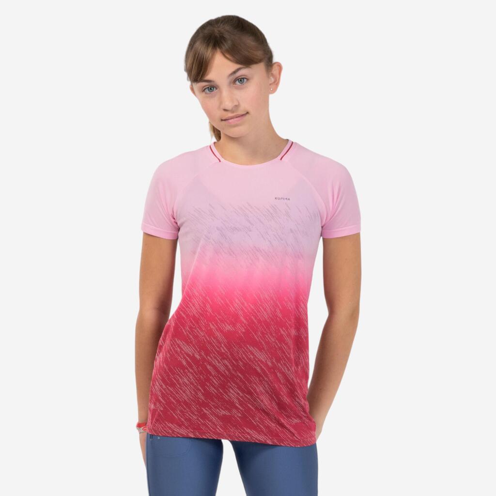 KIPRUN Care girl's running and athletics T-shirt pink