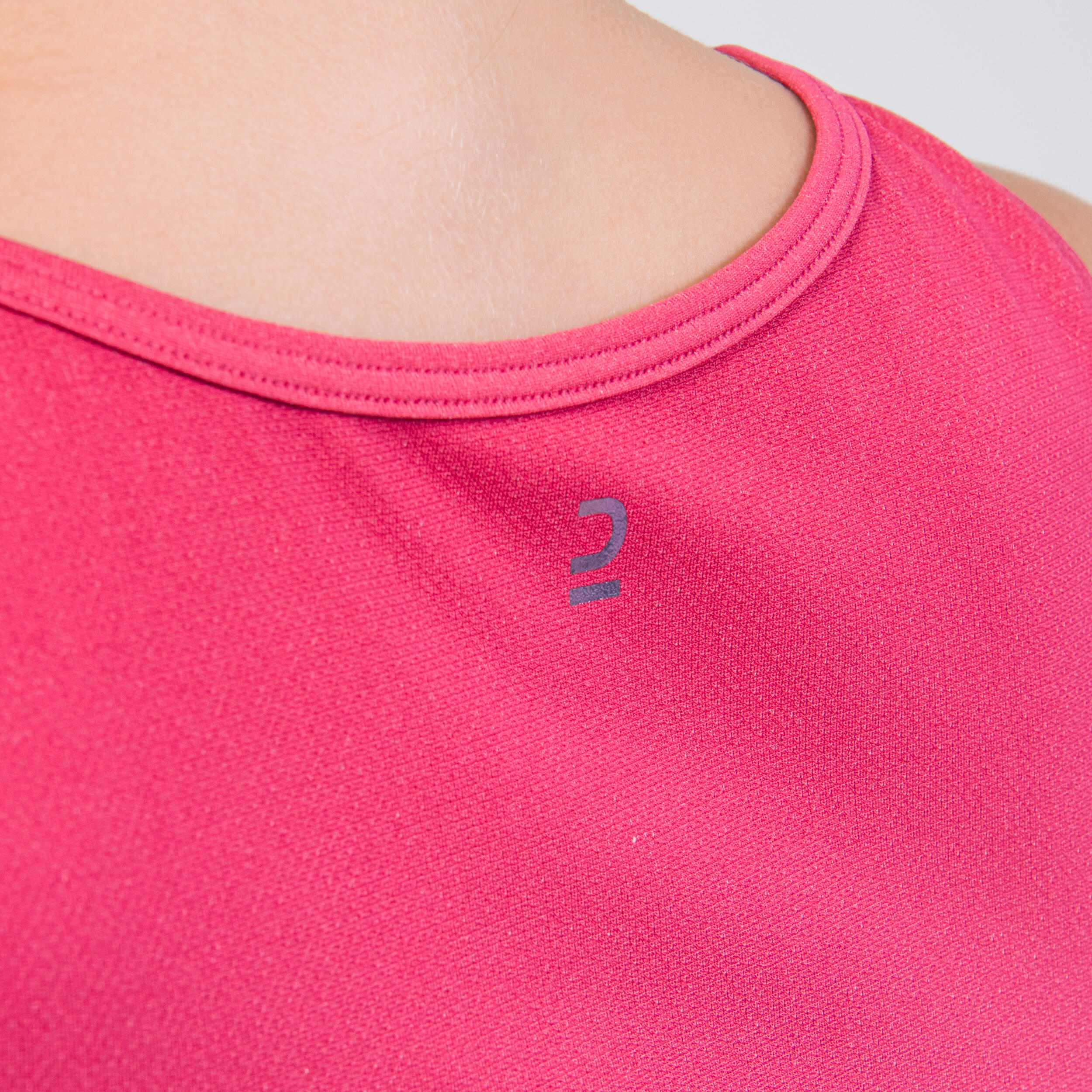 Kiprun Care girl's running and athletics tank pink 9/16
