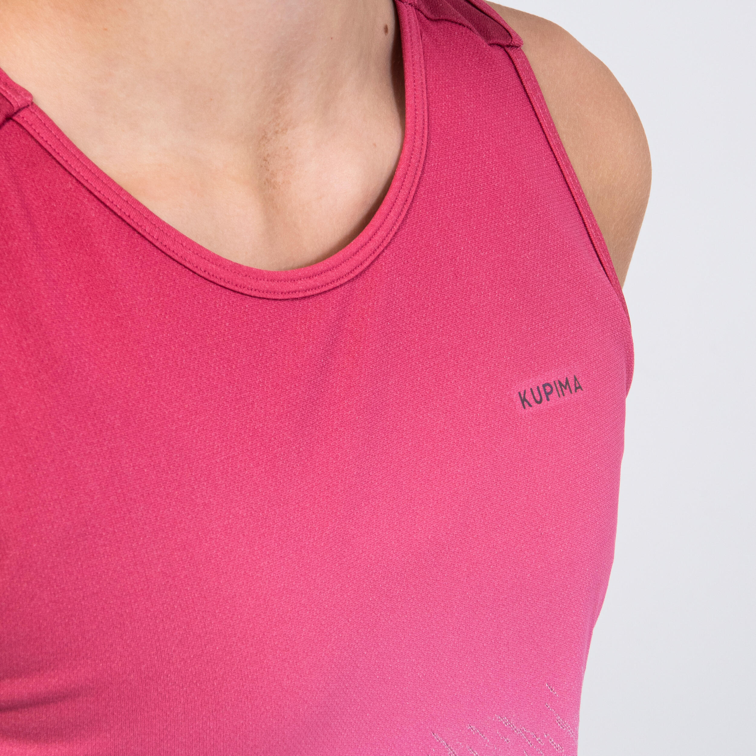 Kiprun Care girl's running and athletics tank pink 8/16