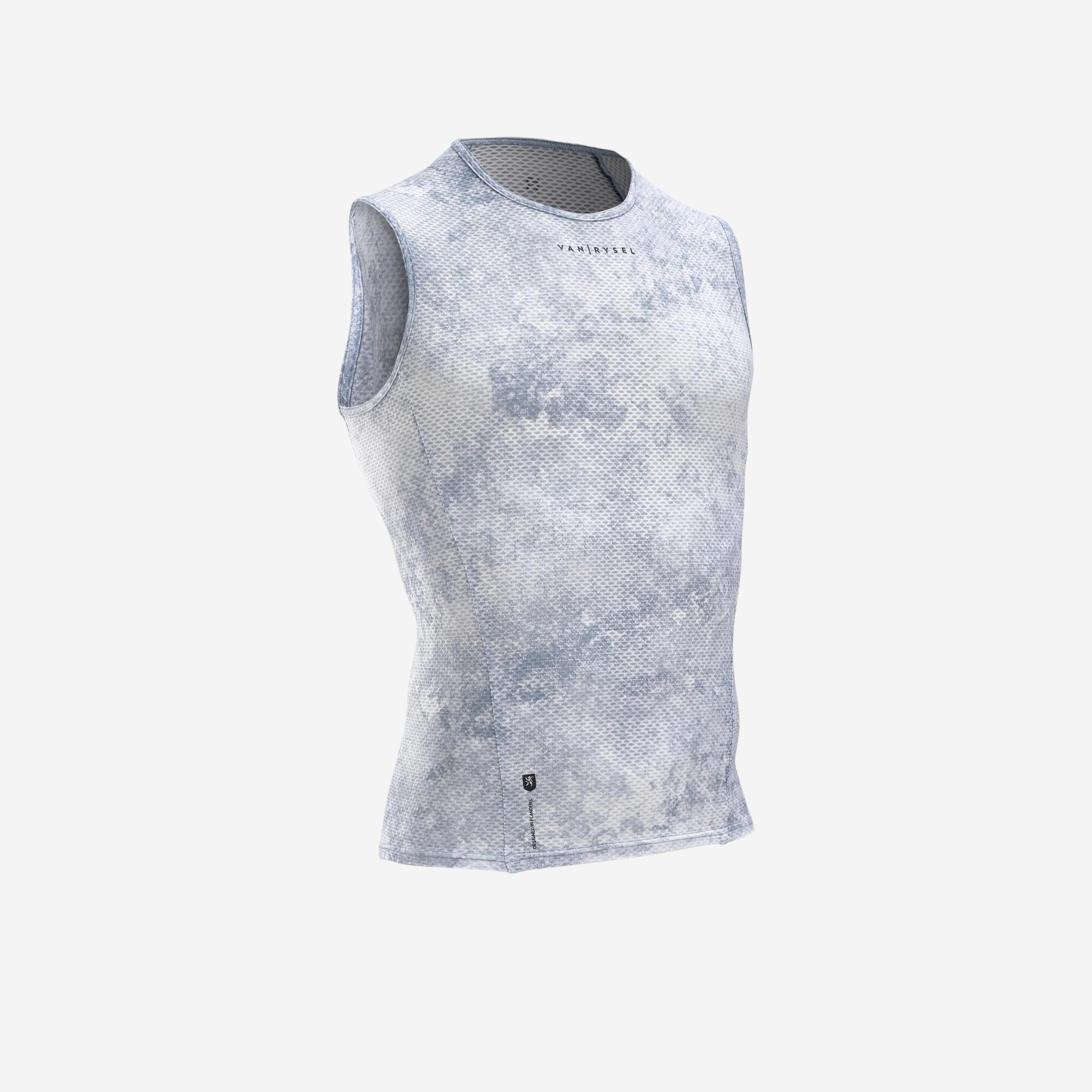 Maglia termica estiva ciclismo uomo blu jeans VAN RYSEL Decathlon
