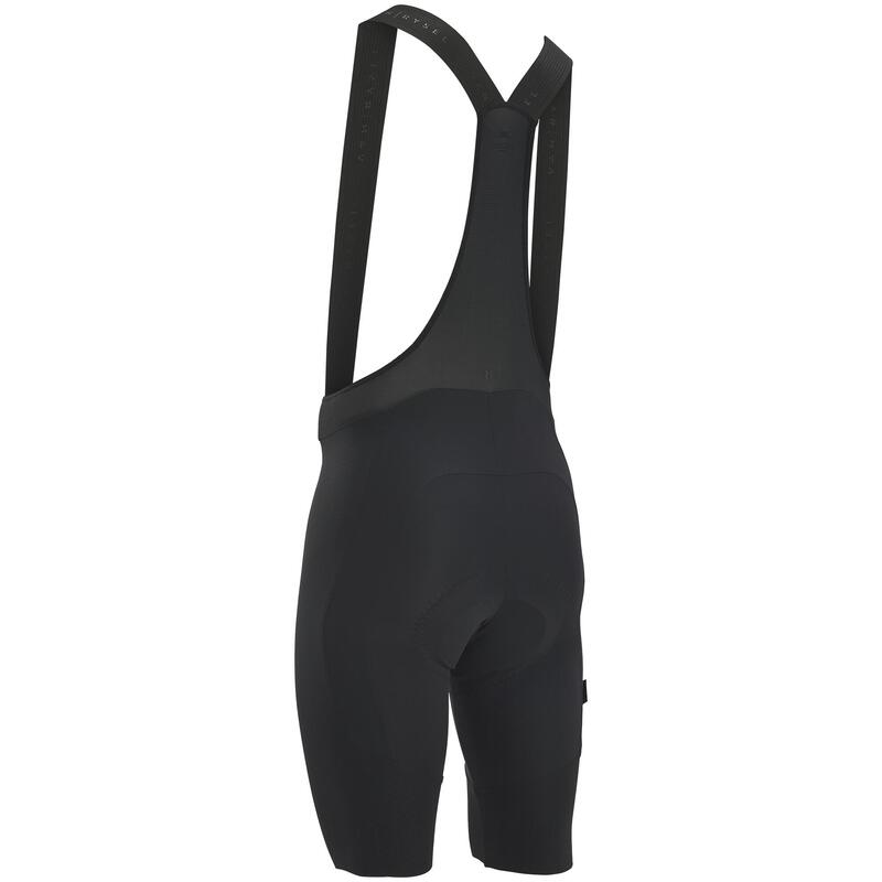 Culotte ciclismo carretera corto con tirantes de verano hombre Racer 2 negro