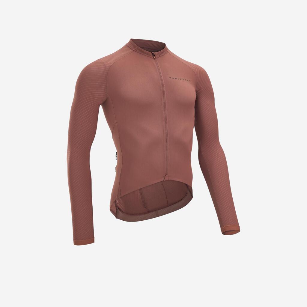 Men's short-sleeved uvp road cycling summer jersey racer ultralight - terracotta