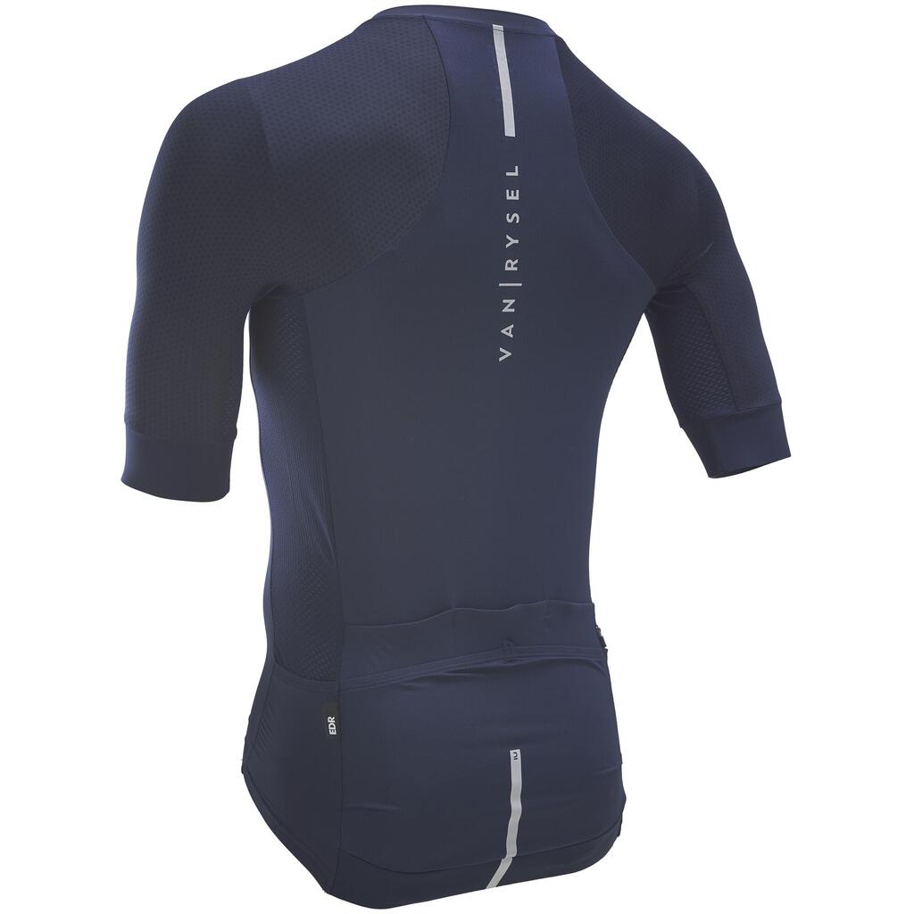 Radtrikot kurzarm Rennrad Sommer Endurance Racer Herren dunkelblau 