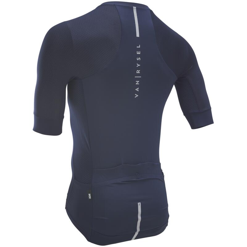 Maillot Vélo Route manches courtes été homme - ENDURANCE RACER bleu marine