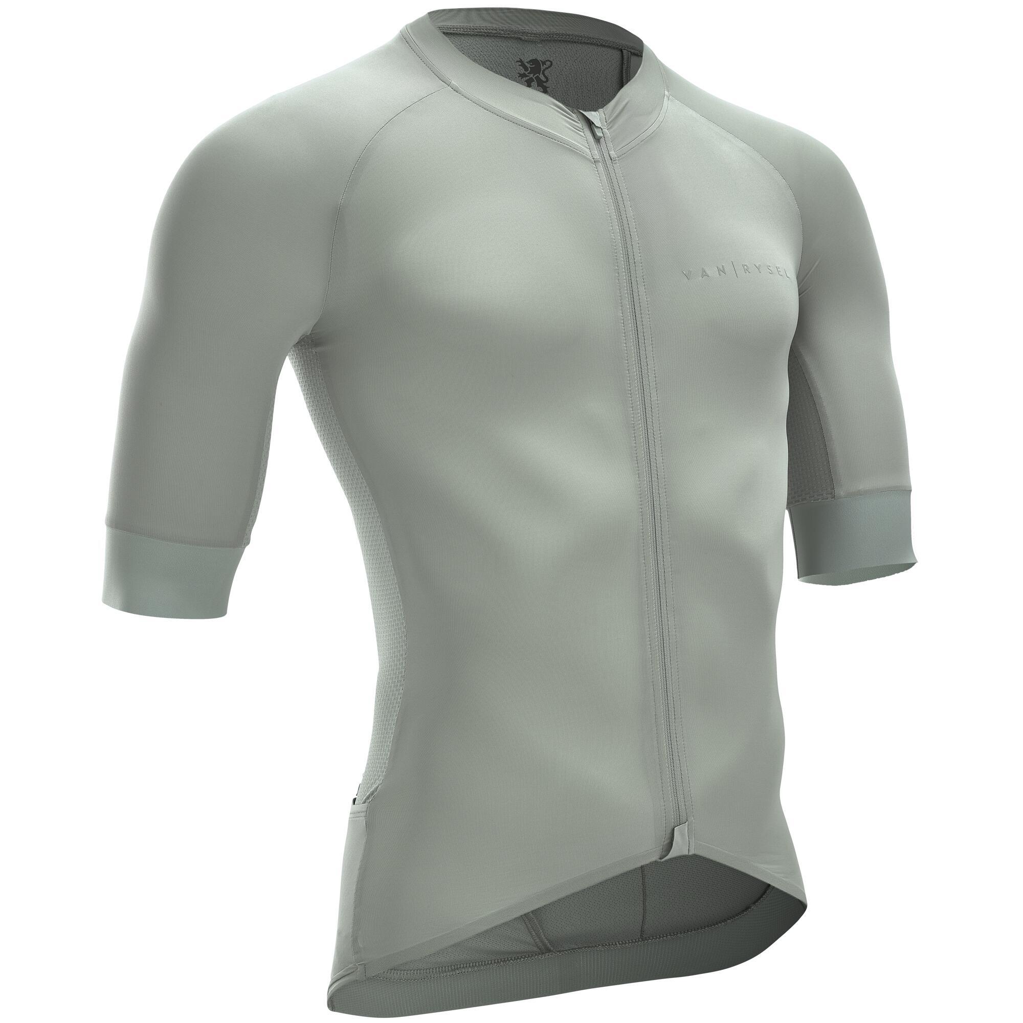 VAN RYSEL Men's Short-Sleeved Road Cycling Summer Jersey Endurance Racer - Sage Grey