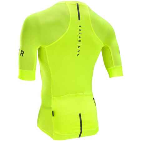 Men's Short-Sleeved Road Cycling Summer Jersey Racer - Yellow Team