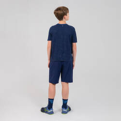 KIPRUN Care Kids' running and athletics short-sleeved T-shirt Blue