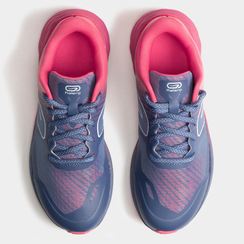 Detská obuv na atletiku AT 500 Kiprun Fast ružovo-modrá 
