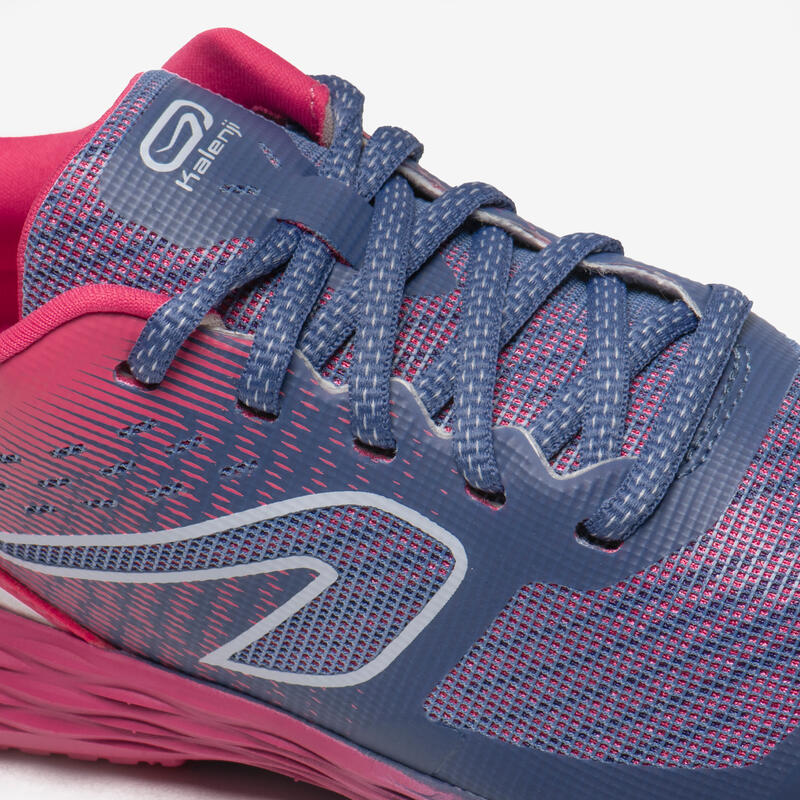 兒童跑步和田徑運動鞋 AT 500 Kiprun Fast - 粉色／藍色