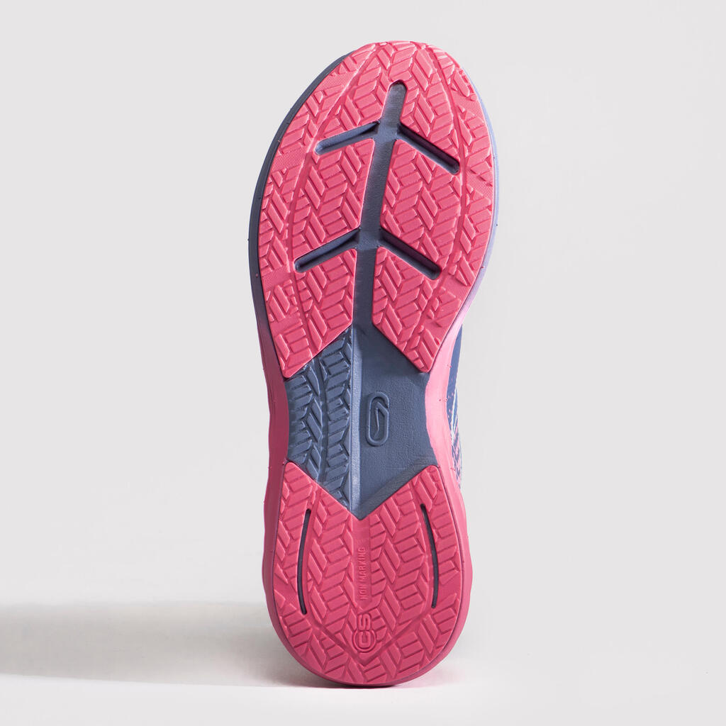 Detská obuv na atletiku AT 500 Kiprun Fast ružovo-modrá 