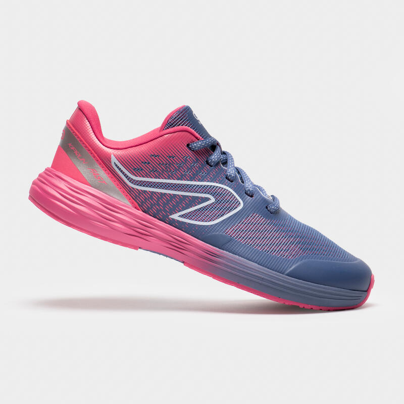 Atletiek- en hardloopschoenen voor kinderen AT 500 Fast roze/blauw