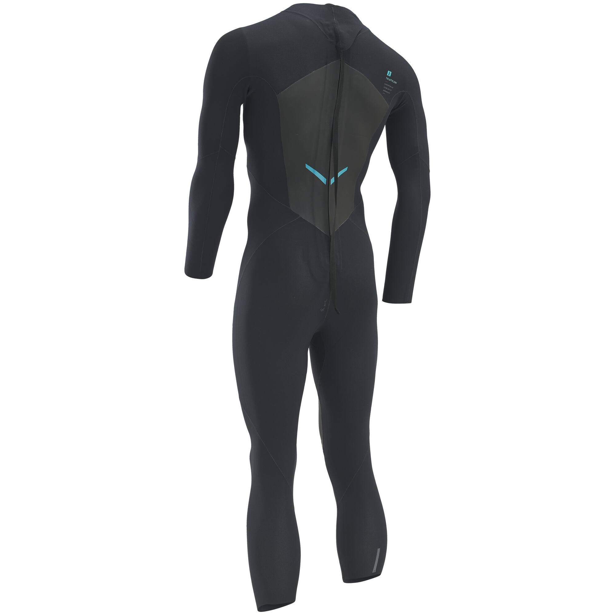 Triathlon neoprene suit - Men - Black, Whale grey - Van rysel - Decathlon