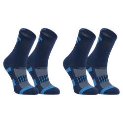 KIPRUN 500 UC Comfort Kids' Running Socks 2-pack - navy and blue