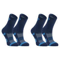 Sportsocken Laufsocken AT 500 Comfort hoch 2 Paar Kinder marineblau/blau